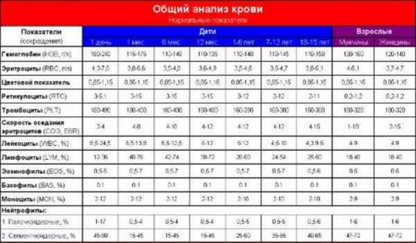 Как сдают общий анализ крови? Определение норм у женщин по возрасту в таблице